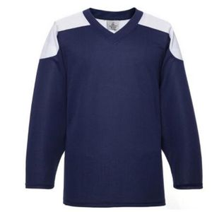 Maillots de hockey sur glace vierges pour hommes chemises de hockey de pratique en gros de bonne qualité 022