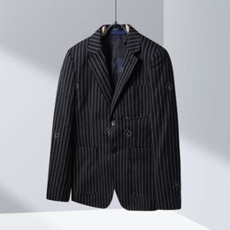 Hommes Blazers Veste Mode Mince Casual Manteaux À Manches Longues Fête De Mariage D'affaires Vestes Costumes Rayé Hommes Blazers Tops