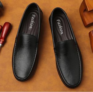 Mannen Bootschoenen Zakelijk Ademend Heren Loafers Schoenen Mocassins Platte Schoenen Casual Echt Lederen Schoeisel Slip op Antislip