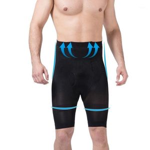 Hommes Body Building Ventre Shapers Taille Haute Hanches Push Up Slim Fit Compression Shorts Collants Formation Hommes