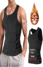 Men Body Shaper Sauna Gile Trainer Traineur Double Ceinture Sweat Shirt Corset Tops Abdomen Slimming Shapewear Fat Burn Fitness Top6880839