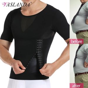 Hombres Body Shaper Entrenador de cintura Control de barriga Camiseta Camisas de compresión Pérdida de peso Ropa interior adelgazante Abdomen Camisetas sin mangas delgadas 240220