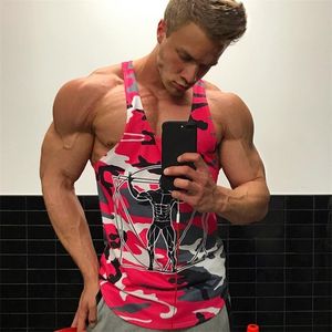 Hommes Bodybuilding Débardeurs Camouflage Chemise sans manches Garçon Gymnases Fitness entraînement Singlet gilet Maillot Jogger vêtements 220614