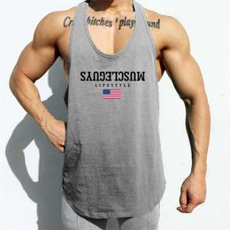 Heren bodybuilding tank tops mesh snelle droge mouwloze shirt jongen gym fitness workout singlet vest undershirt jogger merk kleding 210421