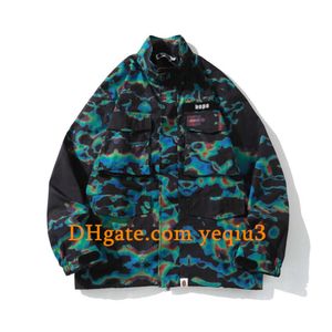 Blouson Bomber Homme Veste de Baseball Flight Jacket Flocage lettres et motif brodé Tendance assorti Veste polaire en similicuir Veste camouflage Taille asiatique b16