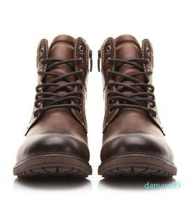 Men Boots Winter Lace Up Vintage Plush Keep warme enkel sneeuwschoenen mannen schoenen lederen casual schoenen bota's hombre5622163