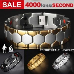 Hommes Bracelet 3 EN 1 Santé Énergie Bracelet Arthrite Twisted Bracelet Mâle Cadeau Puissance Thérapie Aimants Dropshipping L230704