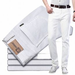 Hommes Marque Fi Blanc Jeans Busin Casual Style Classique Slim Fit Pantalon Doux Marque Homme Advanced Stretch Pantalon Rouge Kaki l3pF #