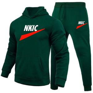 Mannen Merk LOGO Print Trainingspak Broek Jogging Pak 2 Stuks Herfst Winter Mannen Outfits Sportkleding Running Sweatsuit Loose Fit kleding