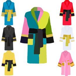 7 colores pijamas Ropa de dormir para hombre batas de algodón albornoz clásico negro marca ropa de dormir kimono cálido bata de baño ropa de casa albornoces unisex klw1739