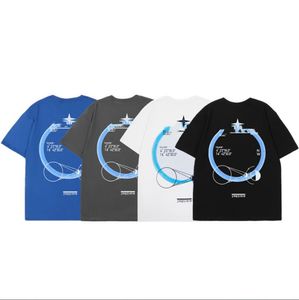 Men Brand T-shirt Stone Loose Tee Letter Logo Printing Tees Island Couple Style Fashion Simple Loose surdimension