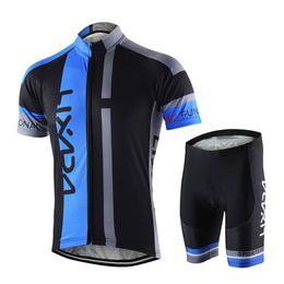 Conjunto de ropa de ciclismo para hombre, transpirable, de secado rápido, cómodo, de manga corta, pantalones cortos acolchados