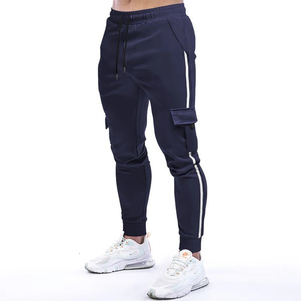 Pantalones informales ajustados y transpirables para hombre, pantalones deportivos para Fitness muscular, mallas de entrenamiento para correr para hombre, pantalón deportivo para correr 240126