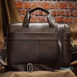 Maletín para hombre, bolsos de oficina de cuero auténtico para hombre, bolso para ordenador portátil, bandolera de cuero, maletines de negocios para hombre, bolsos para hombre