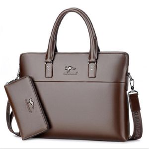 Mannen aktetassen big business tas a4 notebook split lederen formele werkzakken mannelijke crossbody messenger handbags276a