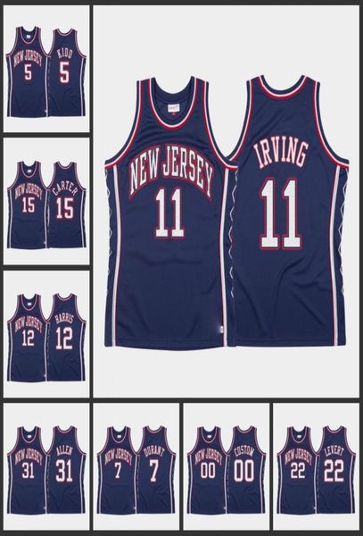 Hommes Brooklyn Nets039039Kyrie maillot Irving Kevin Durant Vince Carter Jason Kidd Joe Harris7505159