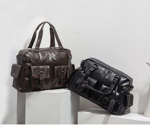 Hommes d'affaires luxes sac de voyage de haute qualité femmes en cuir décontracté Duffle sac de voyage grand concepteur de bureau sacs à bandoulière pour homme
