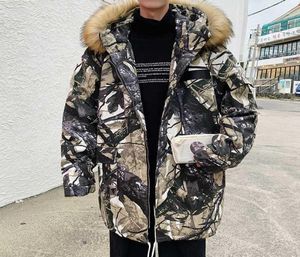 Men Camo Winter Jacket Koreaanse stijl Lange jas 2020 Mens Zwart wol Hapeed Jackets Coats Parka Streetwear Wind Breaker1110029999