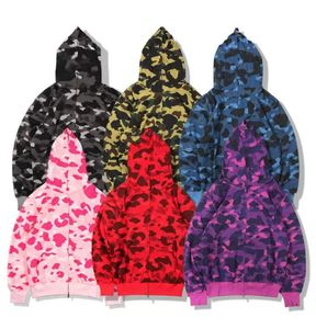 Mannen camouflage Hooded Hoodies Camo Cardigan Sweater Hip Hop Sweatshirt Streetwear Jackets S-3XL