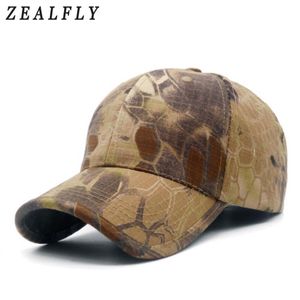 Casquette de Baseball pour hommes, Camouflage, chasse, armée, motif Python, casquette de pêche tactique, chapeaux réglables à rabat pour femmes, 2846