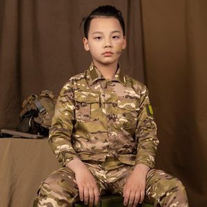 Chaquetas de caza para hombre, pantalones de camuflaje, uniforme táctico para niños y niños, conjunto de ropa de ejército de combate para exteriores, disfraz de fiesta Cosplay