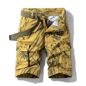 Hommes Camouflage Shorts de haute qualité Coton Multi-poche Combinaison Sports Summer Casual Cargo 210714