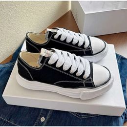 Mannen canvas schoenen ontwerper maison sneakers dames zwart witte lage stijl sportschoenen EU36-46 met doos