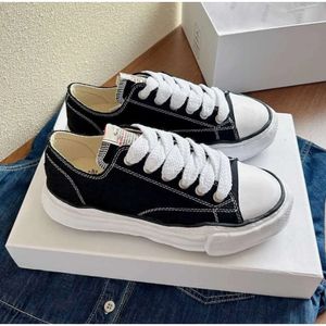 Men lienzo zapatos diseñador maison zapatillas mujeres blancos blancos de bajo estilo zapatos deportivos eu36-46 con caja