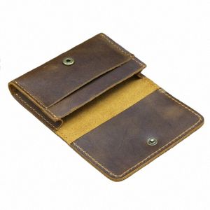 Men Card Holder Lederen creditcardhouder RFID Identificati Documents Documents Coin Purse Small Wallet Card Holder Q1UJ#