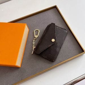 Hommes Portefeuille Designer Titulaire De La Carte Femmes RECTO VERSO Porte-clés Ceinture Mini Zippy Organisateur Porte-Monnaie Gaufrage Sac Charme Pochette Accessoires Petit Portefeuille Rose Avec Boîte