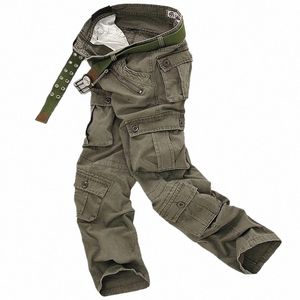 Pantalon cargo pour hommes de haute qualité Casual Loose Multi Pocket Camoue Pantalon militaire Street Joggers Plus Taille 44 Lg Pantalon w1k5 #