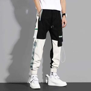 Mannen Cargo Broek Hip Hop Streetwear Jogger Trekkoord Ontwerp Casual Broek Mannen 2021 Zomer Gloednieuwe Harajuku Mode Broek Mannen Y0811