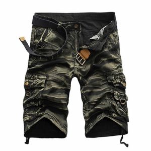 Hommes Cargo Shorts Hommes Casual Coton Court Sans Ceinture Drop Vêtements 220301