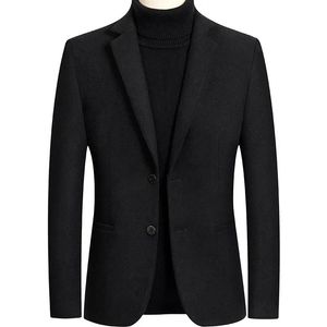 Hommes cachemire costumes manteaux Blazers vestes costume d'affaires décontracté laine qualité mâle Slim Fit 4 240124