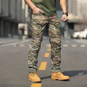 Hommes pantalons cargo décontractés armée militaire pantalon de travail tactique mâle vêtement d'extérieur ajusté pantalon de randonnée Camouflage sport Combat salopette 240125