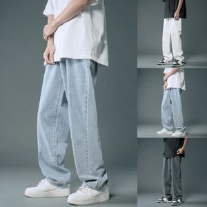 Jeans décontractés pour hommes mode ample grande taille rue pantalon à jambes larges pantalons en Denim longs pour homme 240305