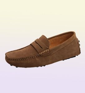 Men de mocassins en cuir décontracté en cuir noir massif mocassins gommino grenan slip on mec mots chores mâles mods mâle big4320737