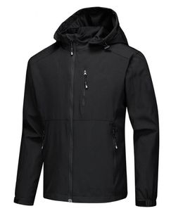 Hommes Casual Veste En Plein Air Coupe-Vent Randonnée Pluie Camping Pêche Tactique Hoodies Manteaux Plus La Taille L-4XL