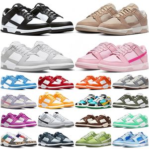 heren Casual Panda schoenen laag designer kinder sneakers baby kinderen Zwart Wit bule Grijs Mistgroen Olijf triple roze rode panda's heren sporttrainers Tennis groot formaat 13