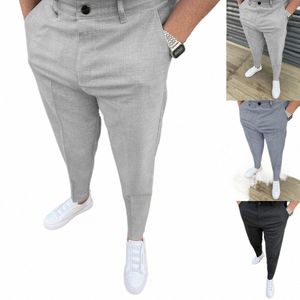 Mannen Casual Broek Formele Sociale Streetwear Potlood Broek Voor Mannen Busin Kantoorpersoneel Bruiloft Rechte Pak Broek Hot Koop 55Te #