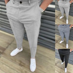 Mannen Casual broek formele sociale streetwear potlood broek voor heren Business Office Workers Wedding Straight Suit Pants 240407