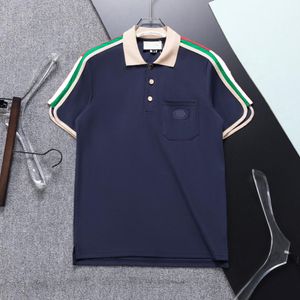 Hommes Polos de golf décontractés 2023 Summer O-cou coffre Logo Imprimé à manches courtes Colorful à rayures rayées Shirts pour hommes