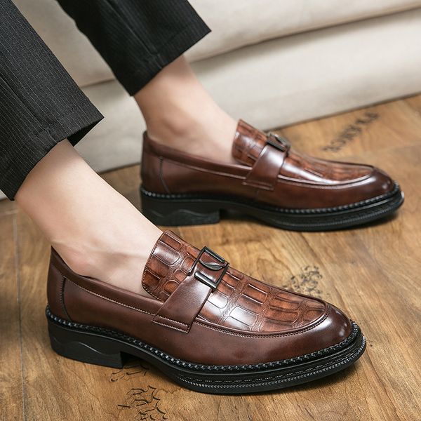Hommes chaussures décontractées 2024 bureau affaires robe chaussures plates pour hommes classique cusp mode printemps automne chaussures