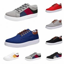 Hommes chaussures de sport canas baskets noir blanc bleu rouge marron marine taupe jaune hommes formateurs jogging en plein air marche sept L0dI #