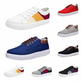 Hommes chaussures de sport canas baskets noir blanc bleu rouge marron marine taupe jaune hommes formateurs jogging en plein air marche six Q2x6 #