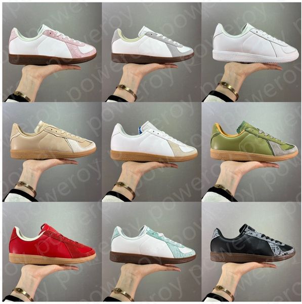 Chaussures décontractées Sneaker classique Cuir blanc et daim gat German Army Trainers en cuir Low Top Sport Sneakers 36-45