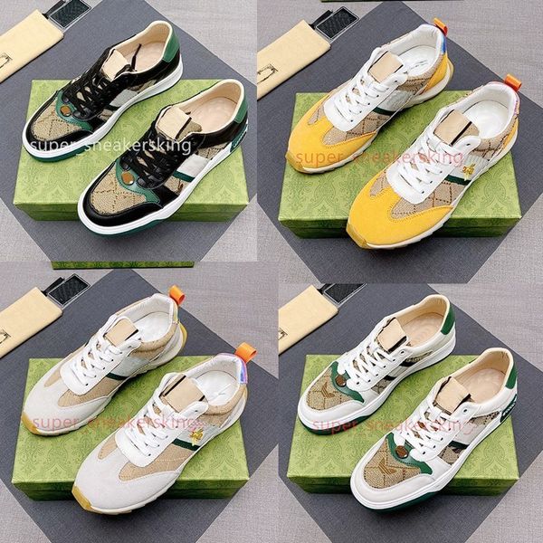 Hommes Ace Casual Chaussures Designers Baskets Plateforme Mocassins Chaussures Lavé Jacquard Denim Broderie Stripes Baskets De Sport Mode Luxurys Flats taille 38-45