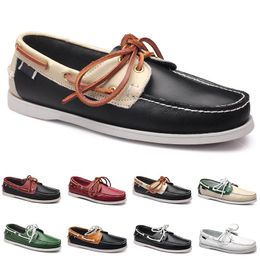 Mannen Casual Schoenen Espadrilles Triple Black Navy Brown Wine Rood Groen Oranje Koffie Mahonie Heren Sneakers Outdoor Jogging Lopen Tien 39-45 Color14