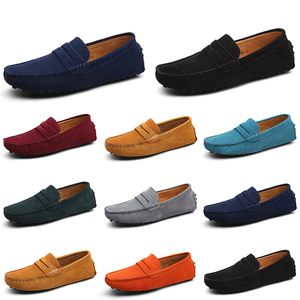 Hommes Casual Chaussures Espadrilles Triple Noir Blanc Marron Vin Rouge Marine Kaki Hommes Daim Baskets En Cuir Slip Sur Chaussure De Bateau En Plein Air Conduite Plate Jogging Marche 38-52 A028