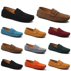 Hommes Casual Chaussures Espadrilles Triple Noir Blanc Marron Vin Rouge Marine Kaki Hommes Daim Baskets En Cuir Slip Sur Chaussure Bateau Extérieur Plat Conduite Jogging Marche 38-52 A049